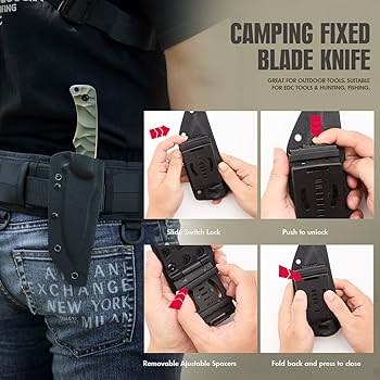 KUU☆ KHU Fixed Blade Knife Tactical, Hunting Knife Survival Knife