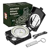 INMAKER Compass, Compass Hiking with Survival Whistle, Luminous Compass Gift for Kids, Apply to Outdoor Survival, Camping and Navigation