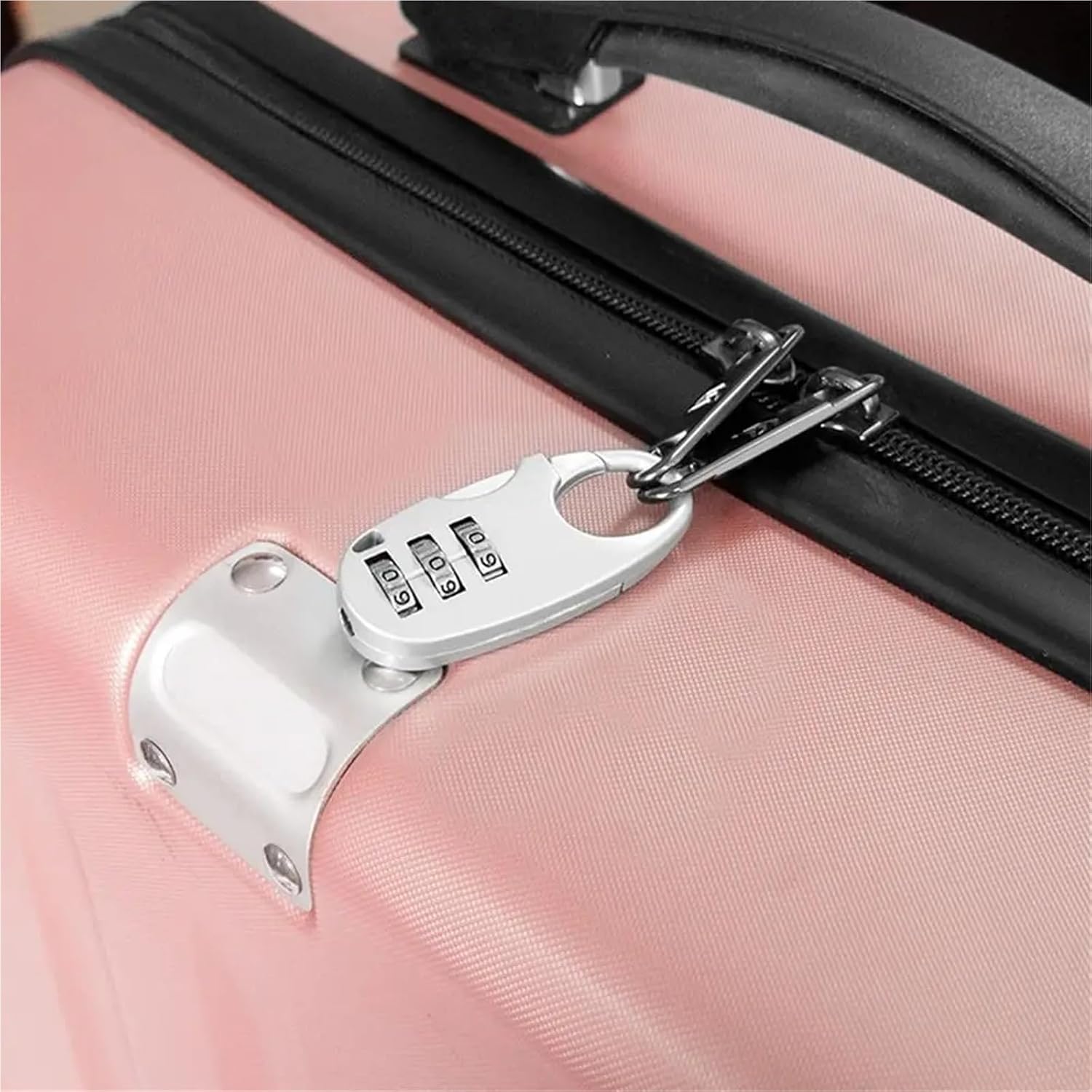 3 Digit Combination Password Padlock Outdoor Travel Luggage Suitcase Handbag Zipper Bag Zinc Alloy Code Lock 1Pcs(C Purple)