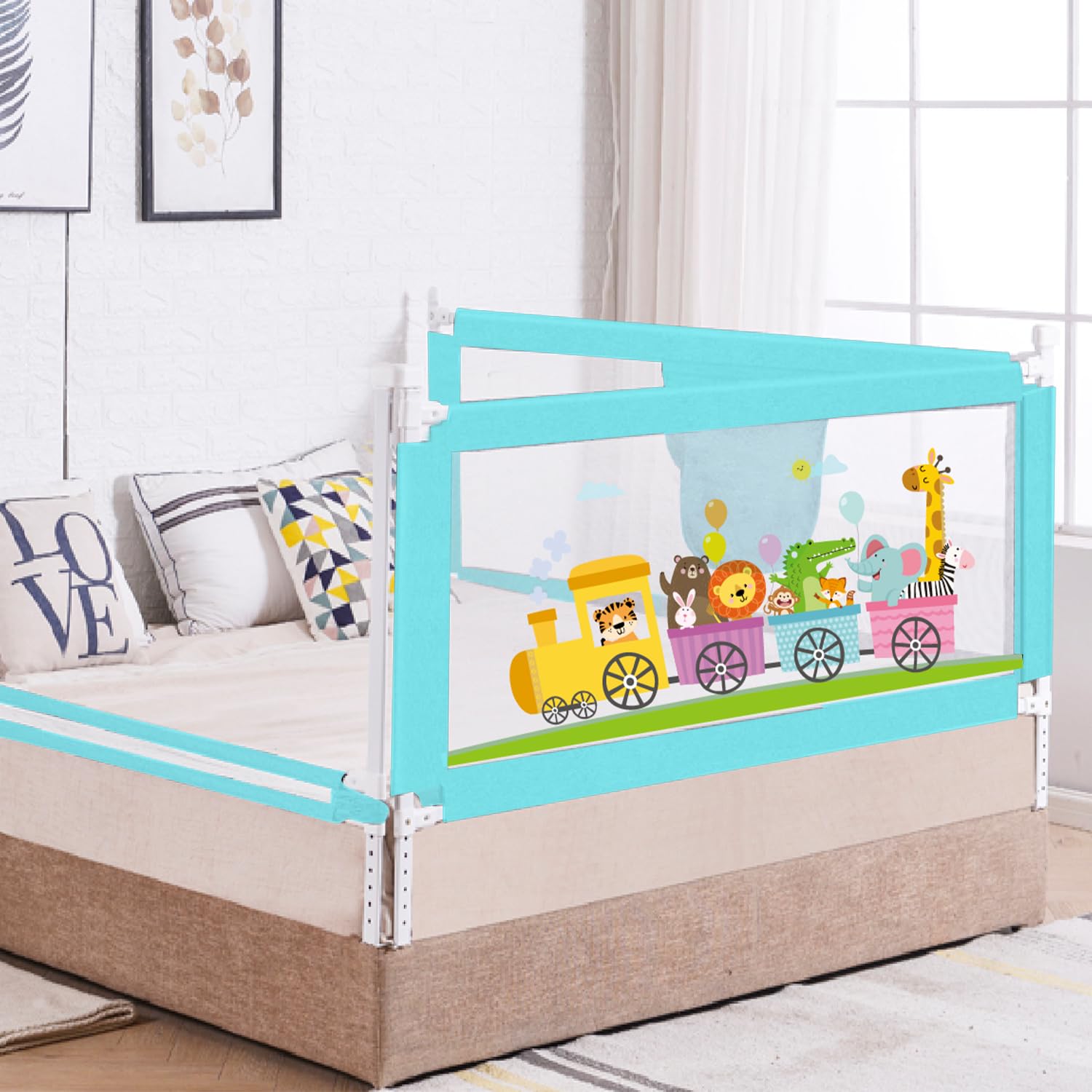 R for Rabbit Safari Bed Rail for Baby Easy Install, One Side Bed Rail (Pack 1) Anti-Fall Safeguard for Toddler Safety 182 x 91cm |Adjustable Height & Foldable Protector with Storage Pocket for Kids 6x3 ft (Grey) (B0DHXDZFH4) Amazon Price History, Amazon Price Tracker