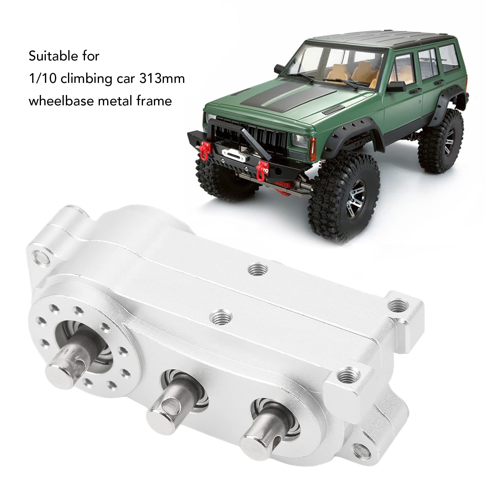 Skrzynia biegów RC 2 prędkości 313mm anodowane aluminium CNC do SCX10 1/10