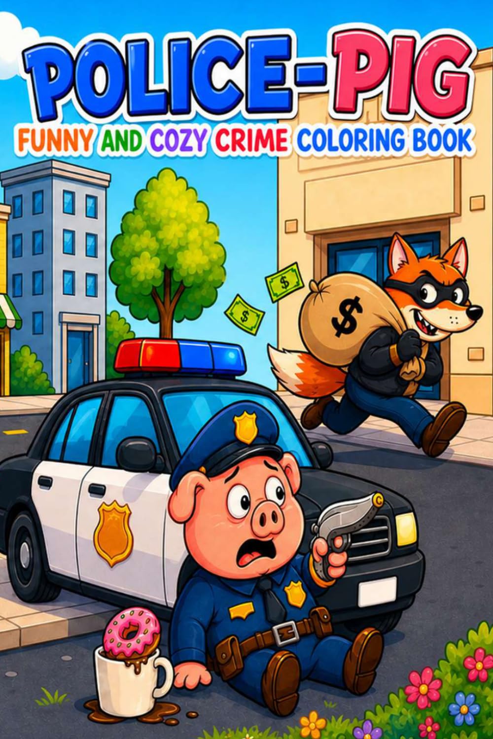 Police-Pig: Funny and Cozy Crime Coloring Book