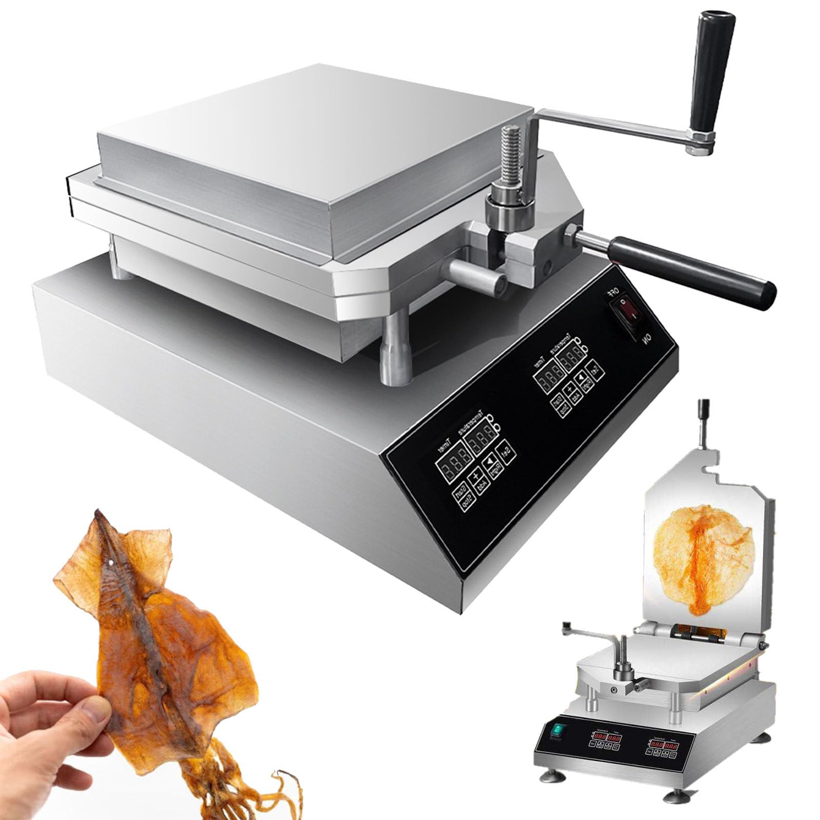 Freshly Made Prawn Tako Senbei Maker Machine, Seafood Fossil Cake Machine
