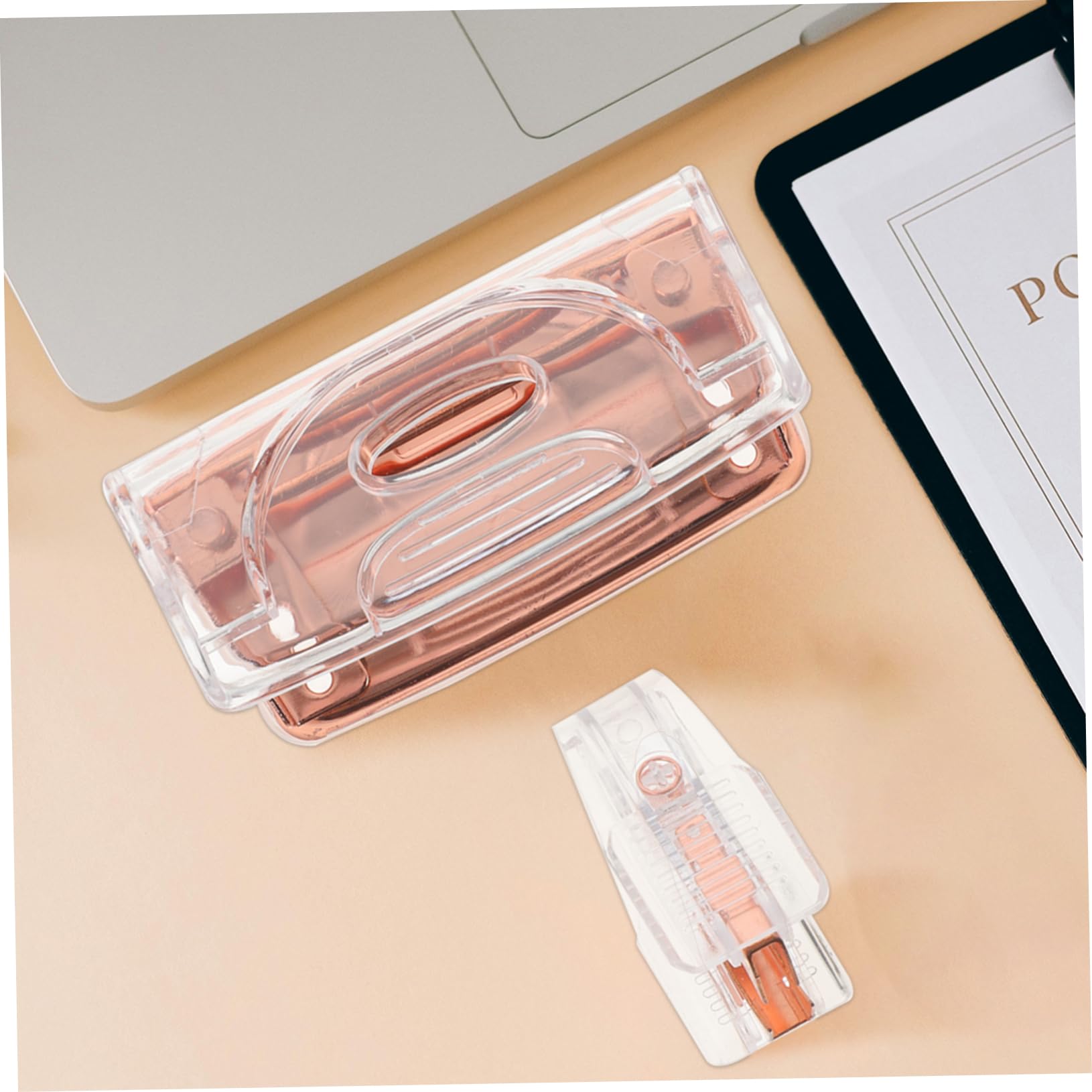 5sets Perforatore e Levapunti Attrezzo Portatile Per Rimozione Graffette e Perforazione Documenti Design Per Allineamento Facile Versatili Per Scrivania