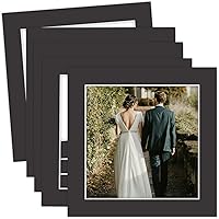 Vista 42 de MBC MAT BOARD CENTER, Paquete de 5 paspartús negros de 4x6 para fotos de 3x5, corte biselado, libre de ácido, grosor de 4 capas