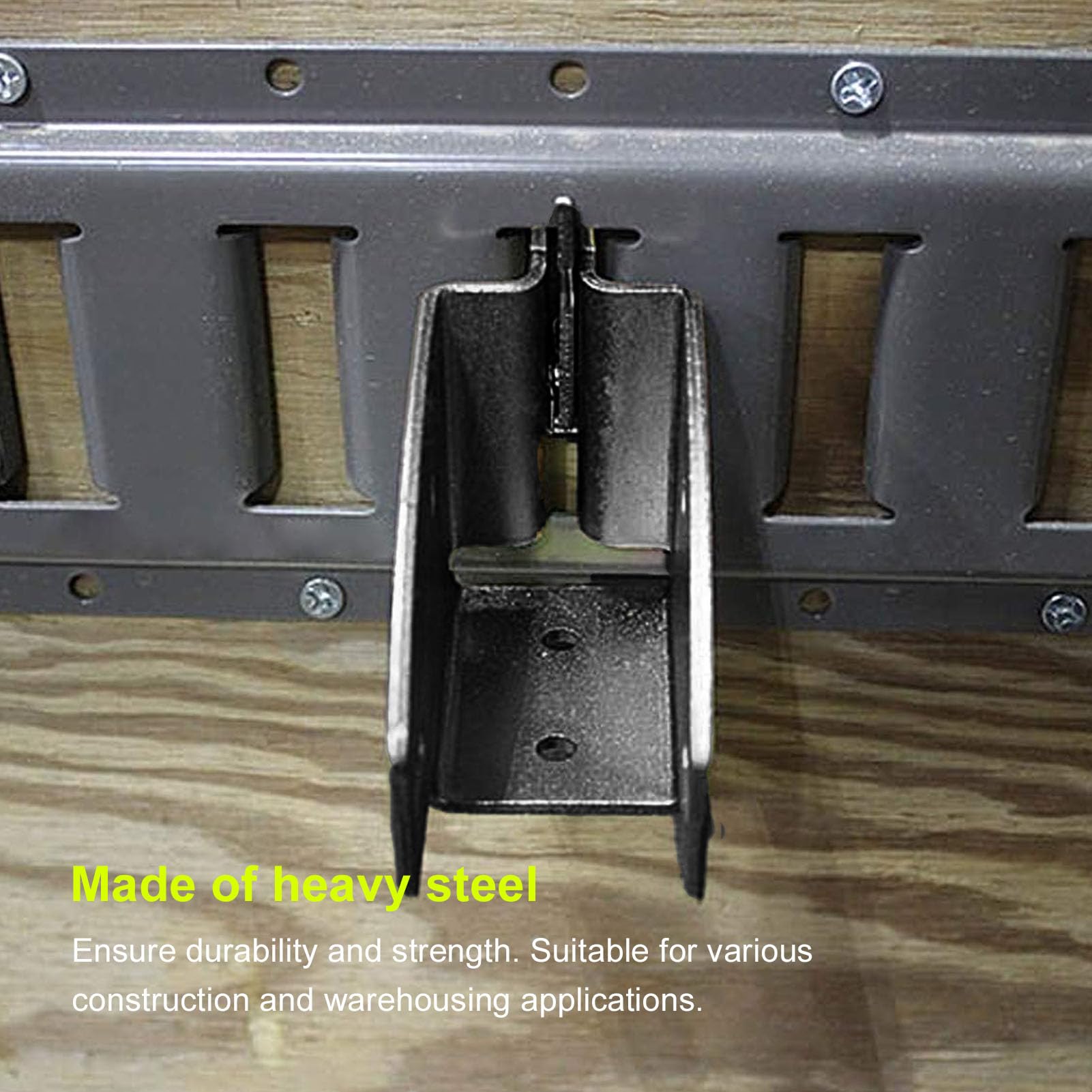 Asixxsix Embouts de rails E-Track pour poutres en bois, lot de 4. Accessoires réglables pour rails E-Track : installation facile. Accessoires pour remorques fermées. (Électrophorèse, noir)