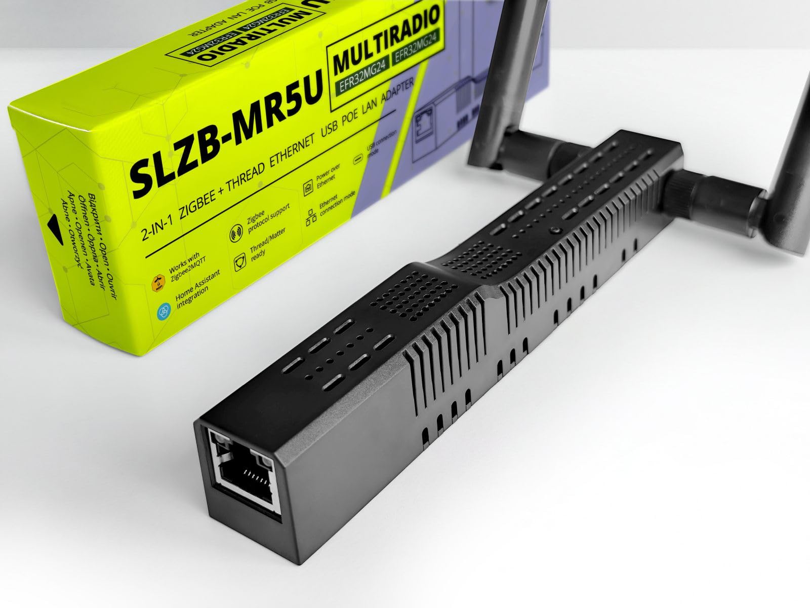SLZB-MR5U - Adattatore Zigbee 3.0 a Ethernet, USB e WiFi con PoE, funziona con Zigbee2MQTT, Home Assistant, ZHA (SLZB-MR5U)