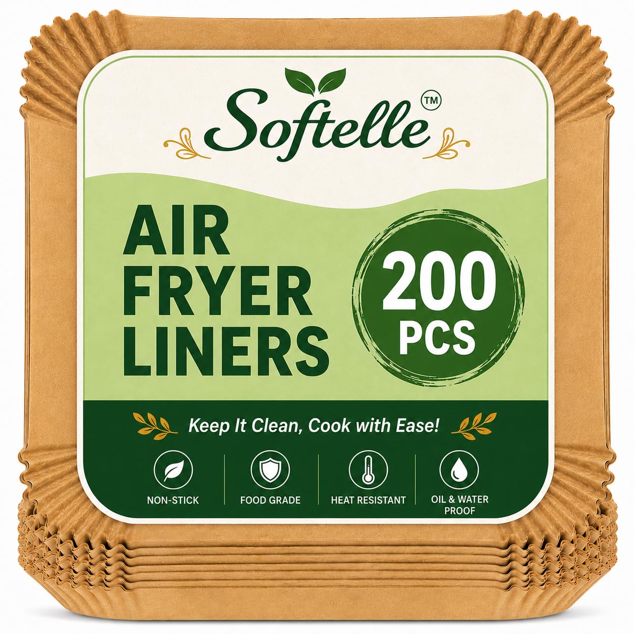 Disposable Air Fryer Paper Liners | Non-Stick Food Grade Parchment Baking Paper | Heat Resistant Oil & Water Proof Air Fryer Liners for Baking, Roasting & Cooking, Pack of 200-image-16
