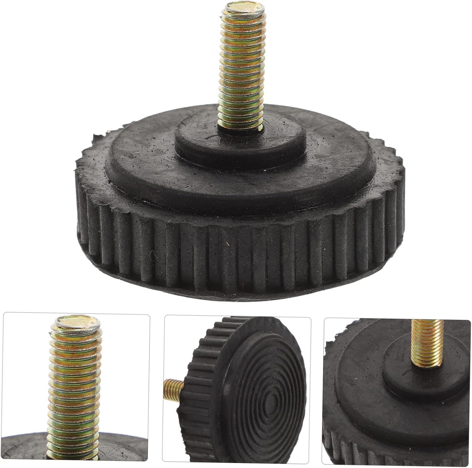 8pcs Furniture Feet Leveling Pads Built Screw Vibration Damper Pads for Tables Chairs Cabinets Heavy Duty Rubber Bumper Support