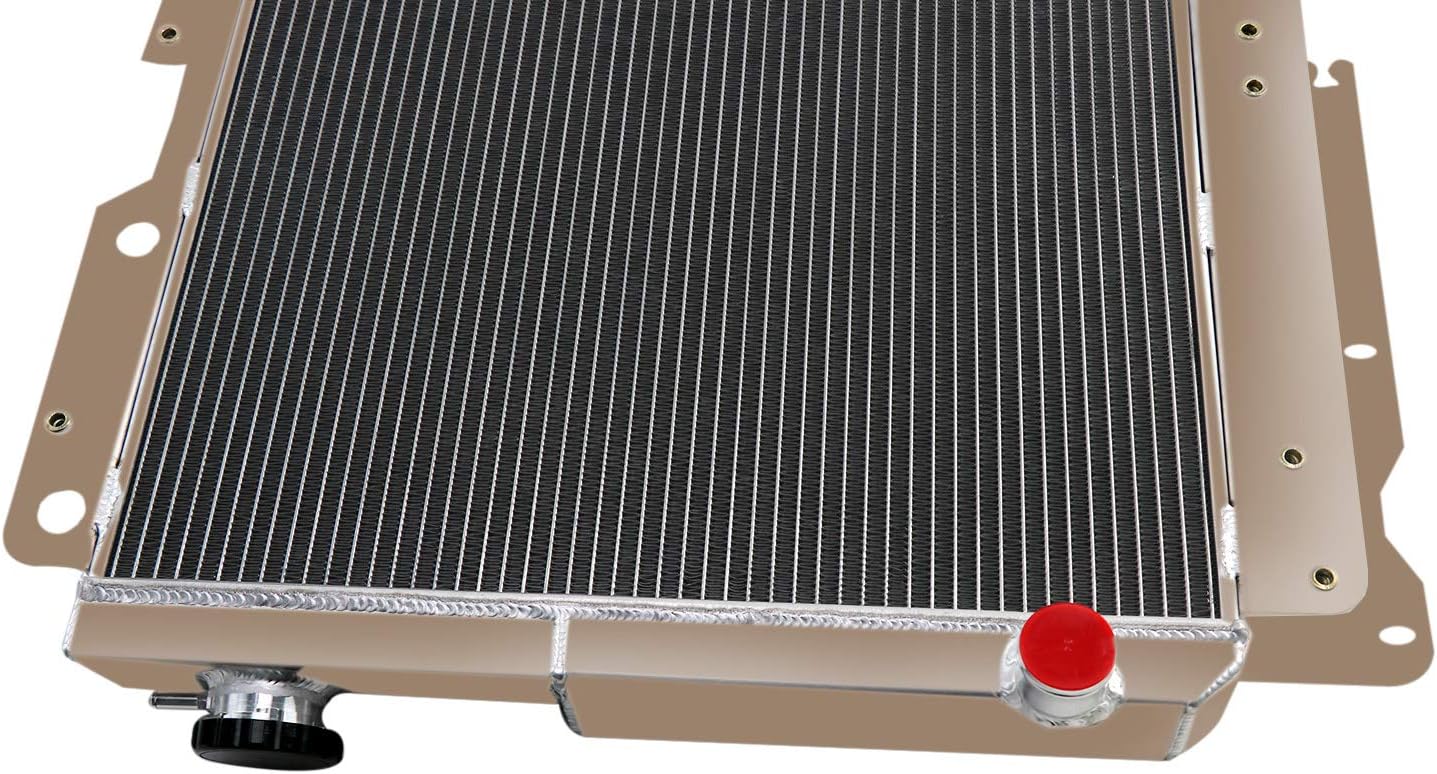 4 Row Radiator Compatible For Jeep TJ 1997-2002 Radiator for Jeep Wrangler Chevy Mopar V8 Conversion 1987-2006,2.4L 2.5L 4.0L 4.2L Full Aluminum Radiator