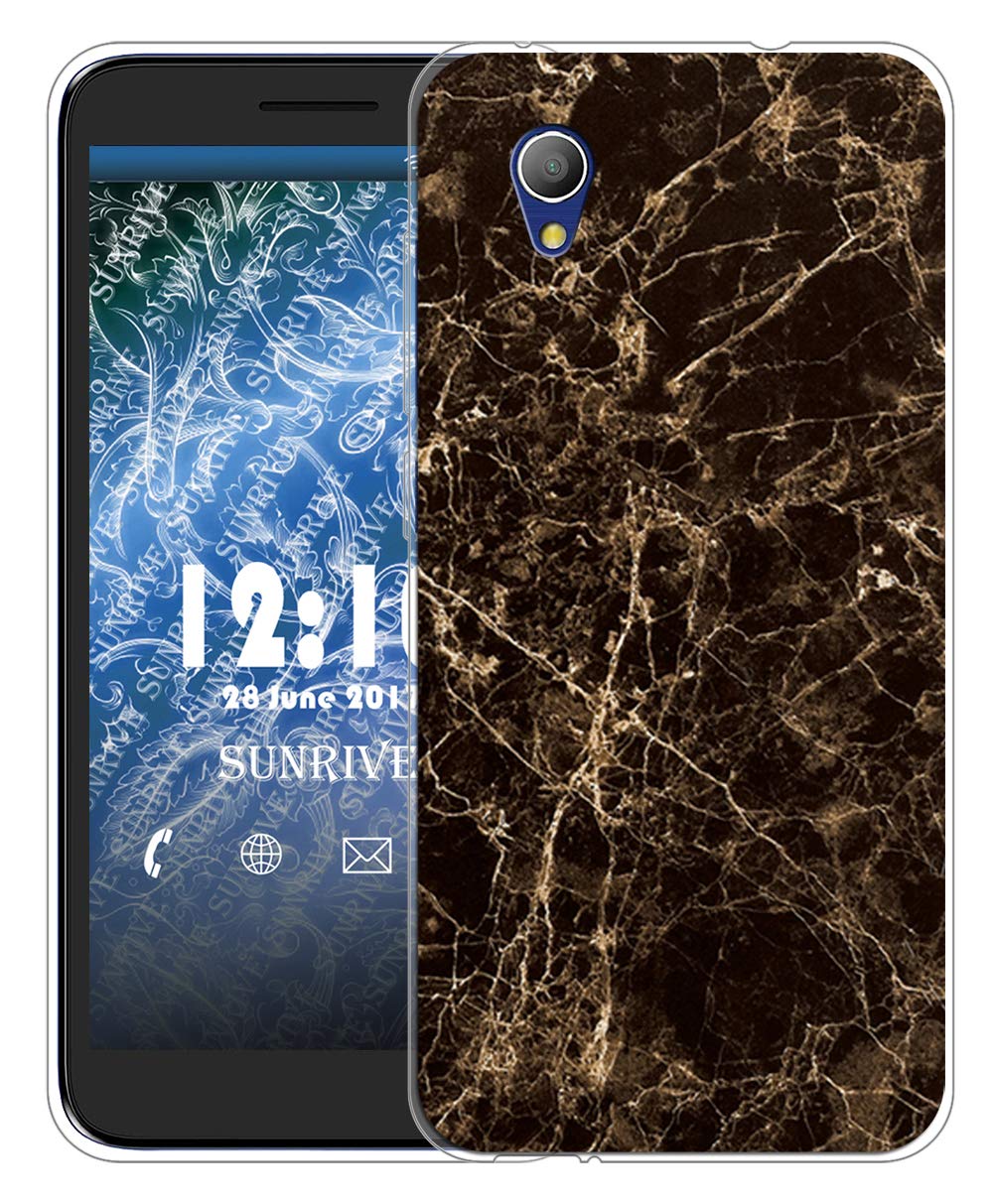 Sunrive Cover compatibile con Alcatel 1, Custodia Case in molle Trasparente silicone Morbida Flessibile Antigraffio protettiva back custodie(Q Albero 3