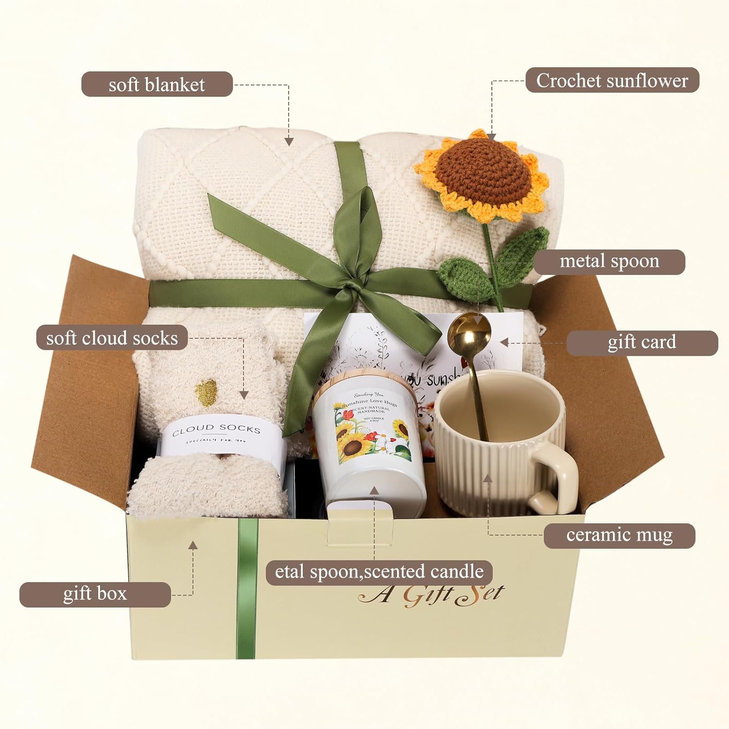 Get Well Soon Gifts Basket for Women, An Uplifting Self Care Package，After Surgery Recovery, Sick, Thinking of You, Birthday, Grief, Sympathy, Bereavement Gifts for Women - Image 2