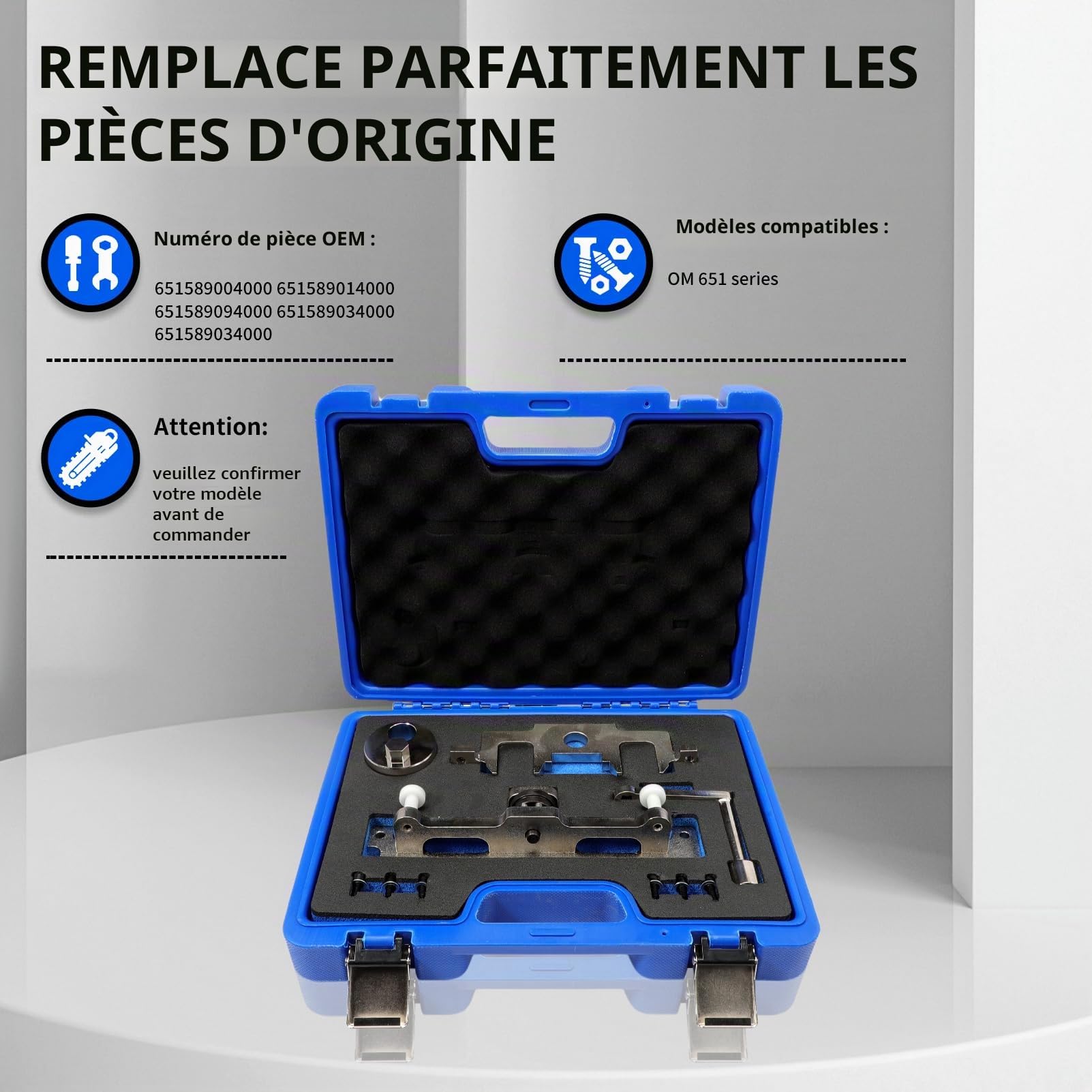9378 651589004000 Kit d'outils de guidage de chaîne de distribution pour Mercedes Benz Moteur 651589004000 (10 pièces)