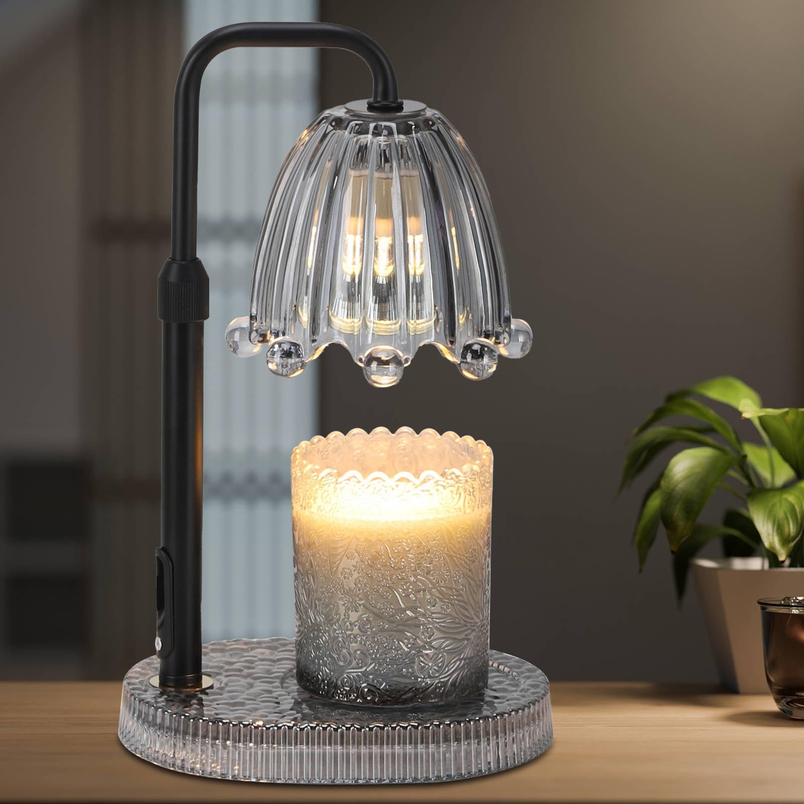 Maromamix Candle Warmer Lamp with Timer - Electric Wax Melt Warmer with Adjustable Height and Dimmer for Scented Candle Wax, Home Fragrance DΓ©cor and House Warming Birthday Gifts for Women Mom