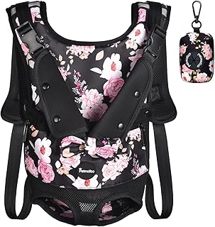 Petmolico Dog Carrier Backpack, Adjustbale Dog Front Backpack Legs Out Puppy Backpack for Small Medium Dogs Travelling Hiking Shopping, Peony Medium