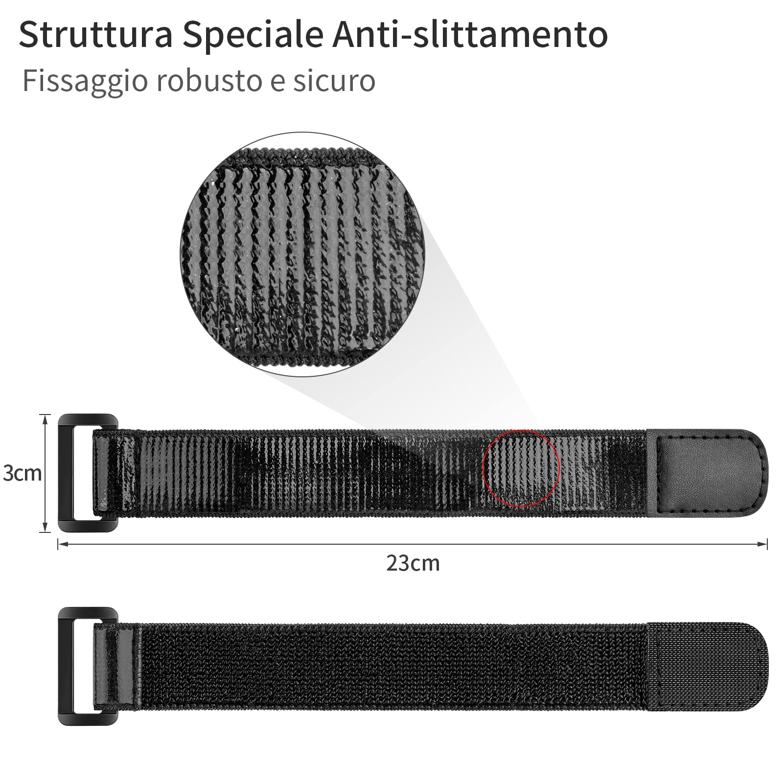 Trilancer Cinghie Elastiche con Strisce Antiscivolo, 23 x 3 cm (10 Pezzi) Heavy Duty Robuste Multiuso - Cinghie a Strappo per Cavi, Prolunghe, Tubi, Bicicletta, Giarrettiere Reggi Pantaloni, Garage