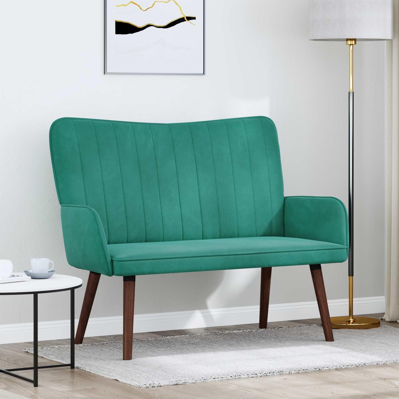vidaXL Sofá de 2 Plazas Tuquesa 115 x 61 x 87 cm Terciopelo