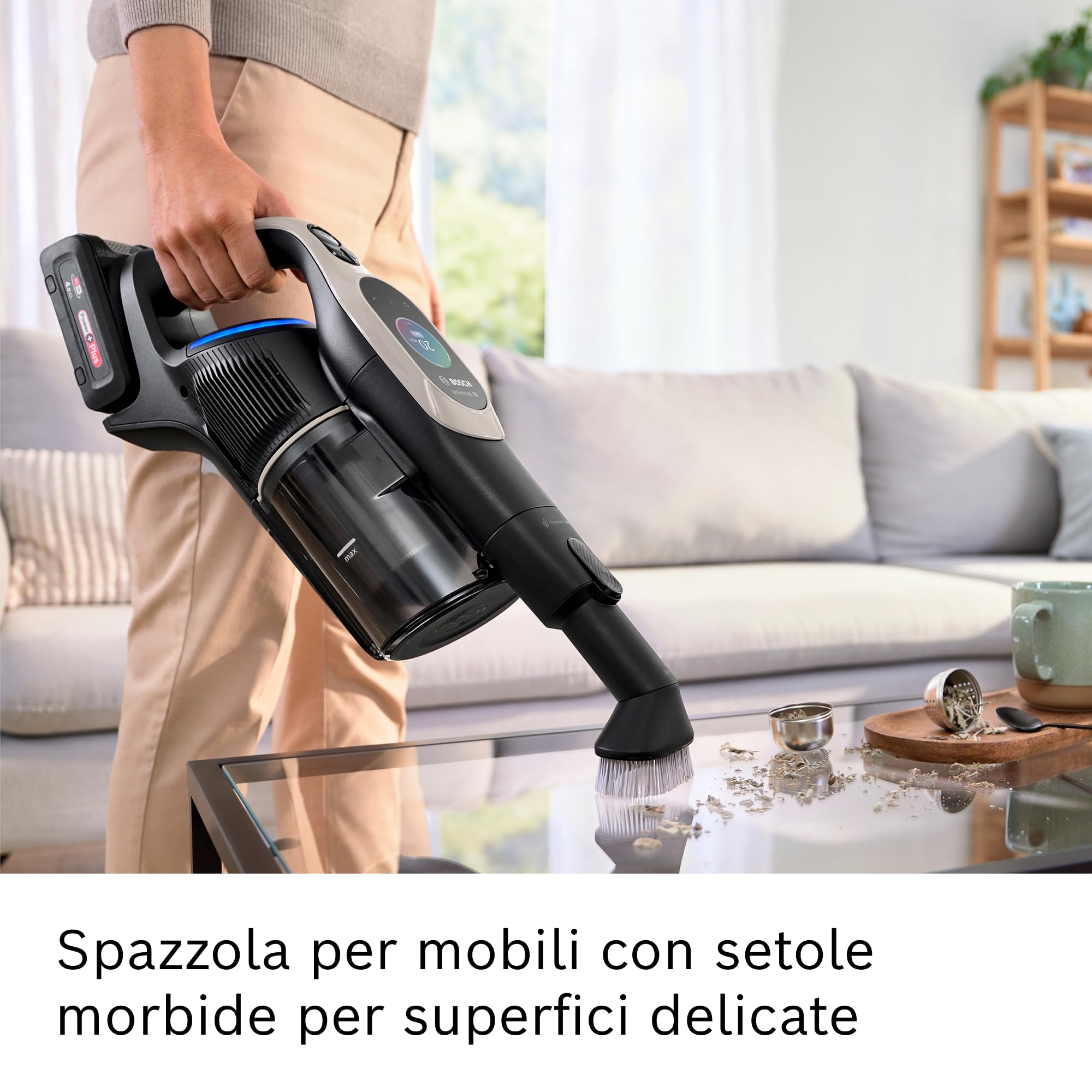 BHZUHFN Spazzola per pavimenti con setole morbide e luce LED | BOSCH IT