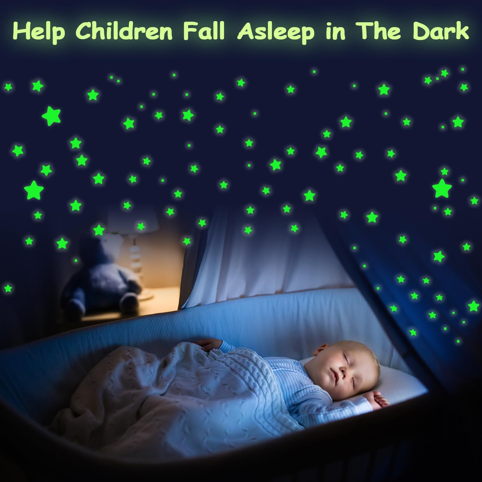 Plafond Etoile Fluorescente, 452 pièces Etoiles Phosphorescentes, Fluorescents ciel étoilé Stickers, Chambre Enfant Lumineuses Autocollants Stickers pour Fille Garcon Plafond Décoration