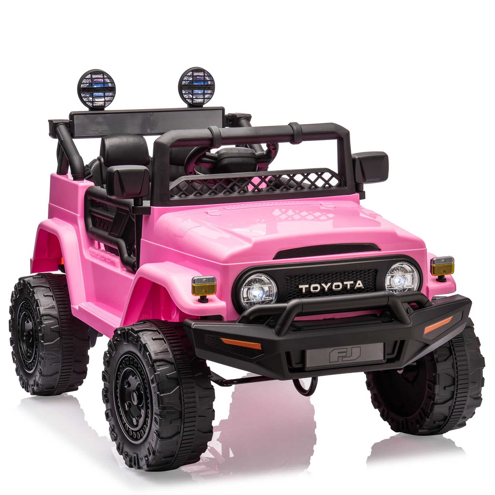 Ride on Truck Car, 12V 7AH Licensed Toyota Ride on Car with Remote Control, Battery Powered Kids Car with Spring Suspension, EVA Tires, USB, Music, LED Lights,Ride On Toy for Kids