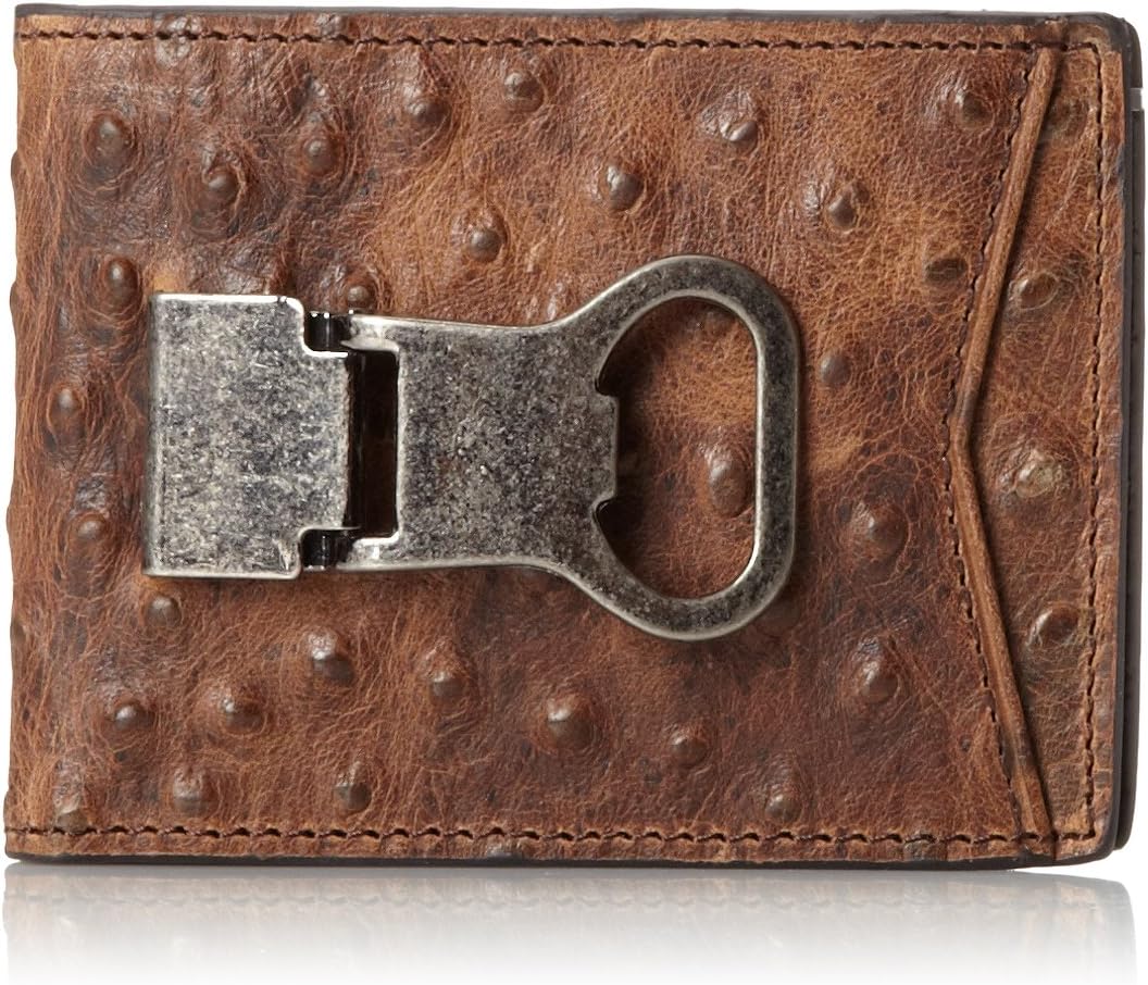Nocona Men's Double Bifold Money Clip Ostrich