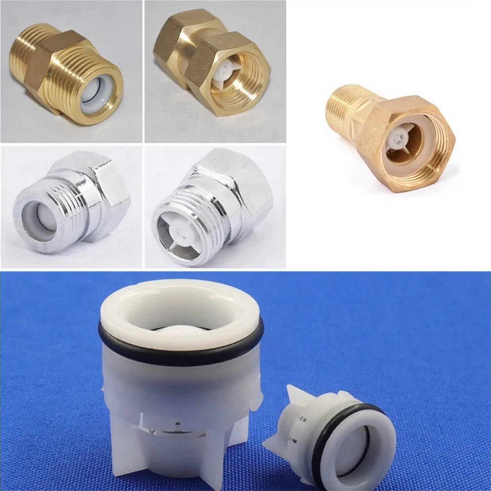 5/10 válvulas de retención de plástico enchufables de 15 ~ 50 mm para gas y agua, conector de control unidireccional, válvulas antigoteo (OV32 mm, 10 unidades)