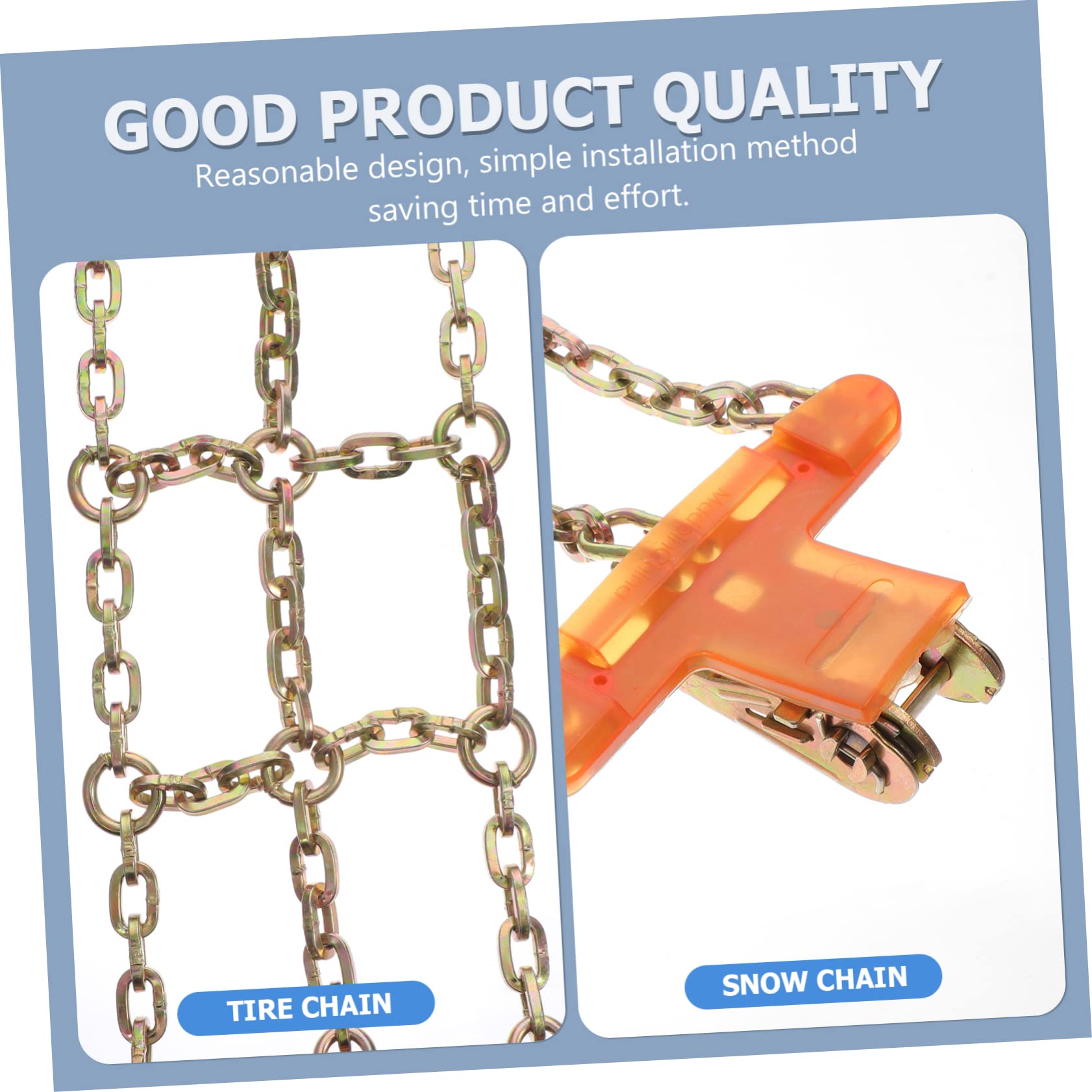 JECOMPRIS 1pc Steel Wheel Chain -skid Outdoor Accessory for Driving Chain for Cars Suvs Trucks Quick Installation for Emergency Situations