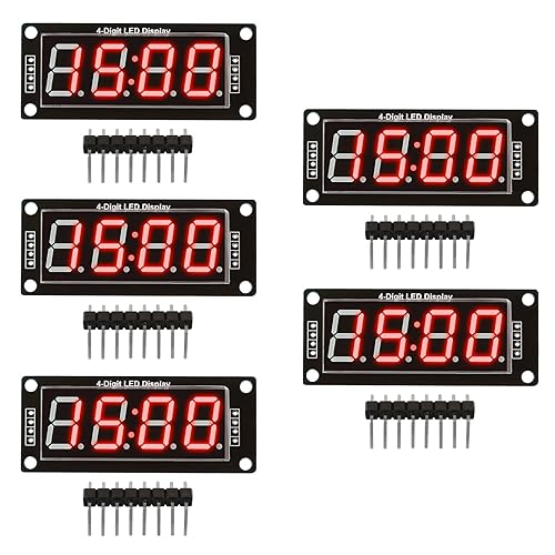 Vista 11 de 5 unids 0.56 pantalla LED tubo digital reloj módulo 4 dígitos LED 0.56 pulgadas pantalla reloj indicador tubo 7 segmentos puntos dobles TM1637