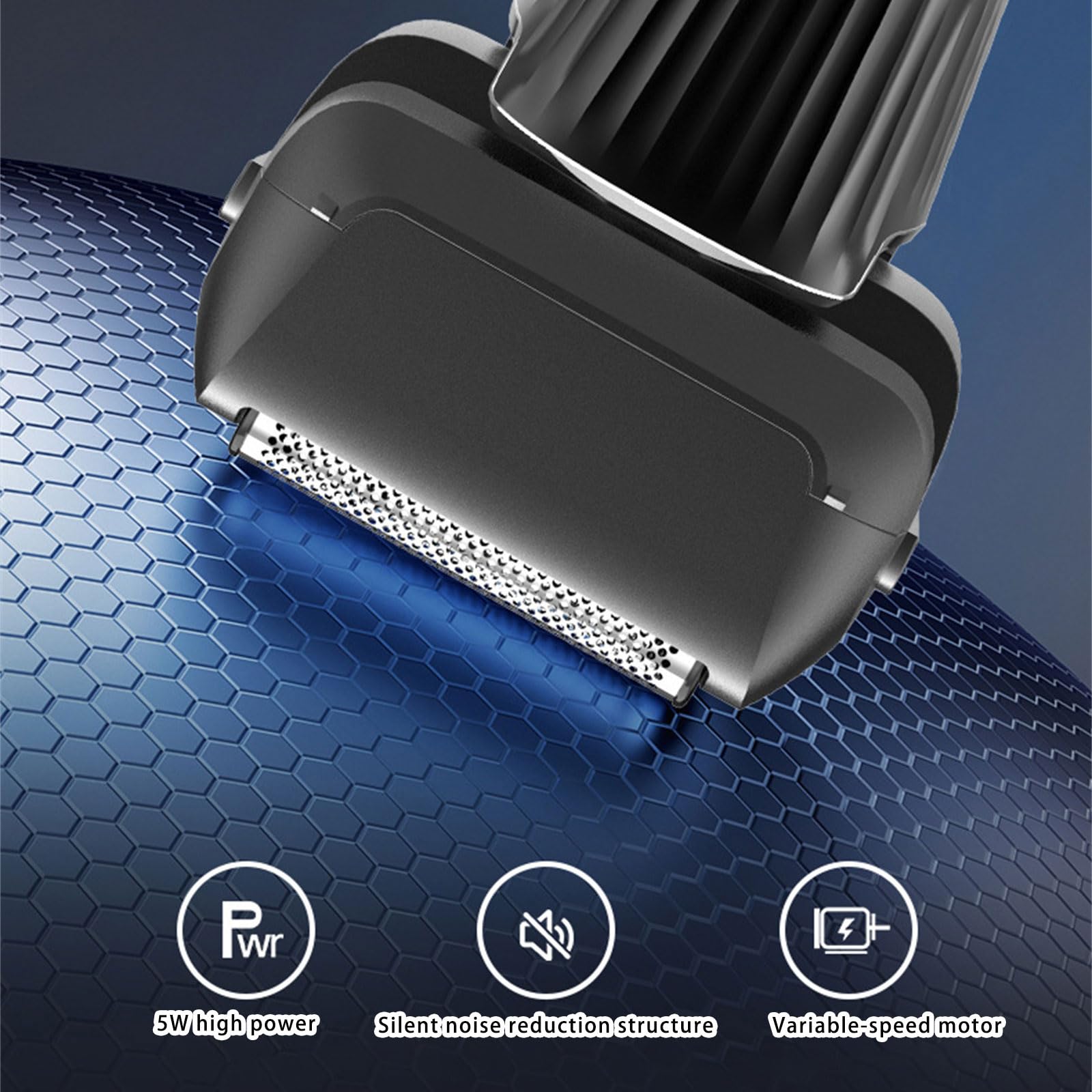 2 Rasoio portatile ricaricabile elettrico a doppia potenza leggero per uomo Design Bagnato/Asciutto Uso da viaggio Rasoio elettrico con display a LED Strumento per la toelettatura degli uomini con