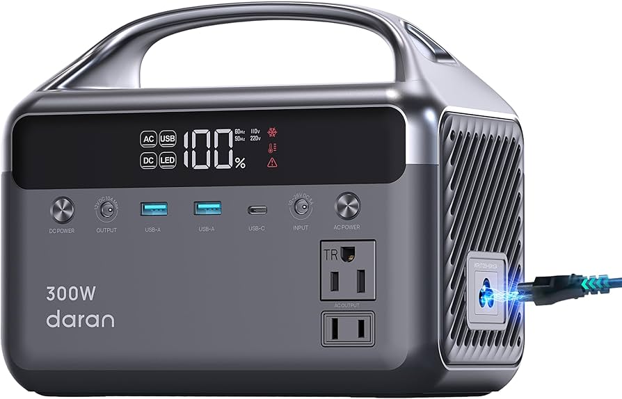 ポータブル電源 Daranener 300W(600Wピーク) 単品 Amazon.com: Portable Power Station 300W (600W Peak), 192Wh (60,000