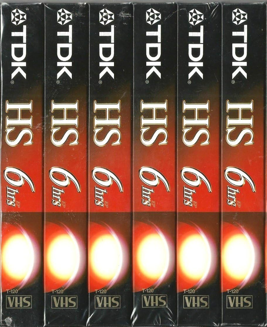 TDK T-120HS Premium Quality VHS Cassettes 6 pack