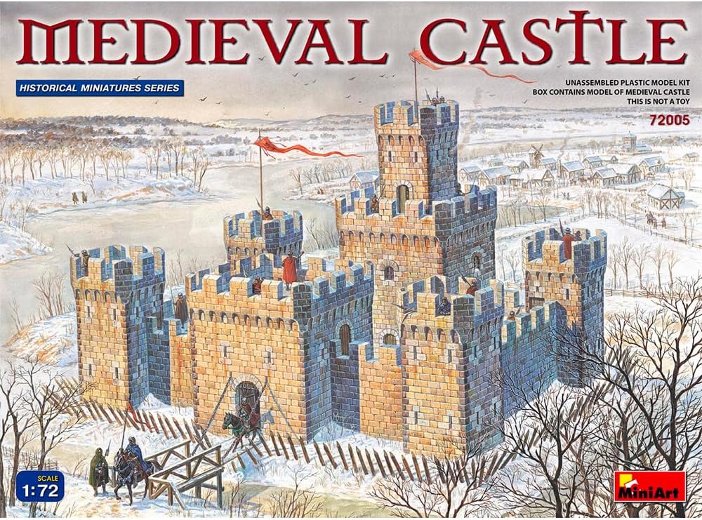 Miniart 1:72 Scale Medieval Castle Plastic Model Kit