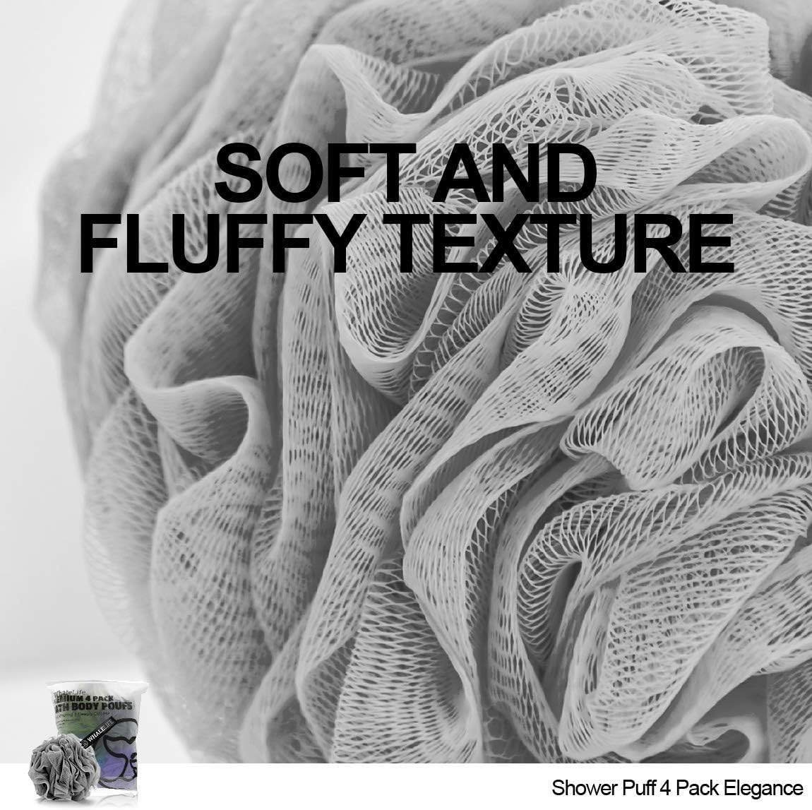 Bath Loofahs Sponge 4 Pack (Gray Green Blue Purple) & Shower Loofah 3 Pack (Blue Pink Yellow) for Men and Women : Beauty & Personal Care