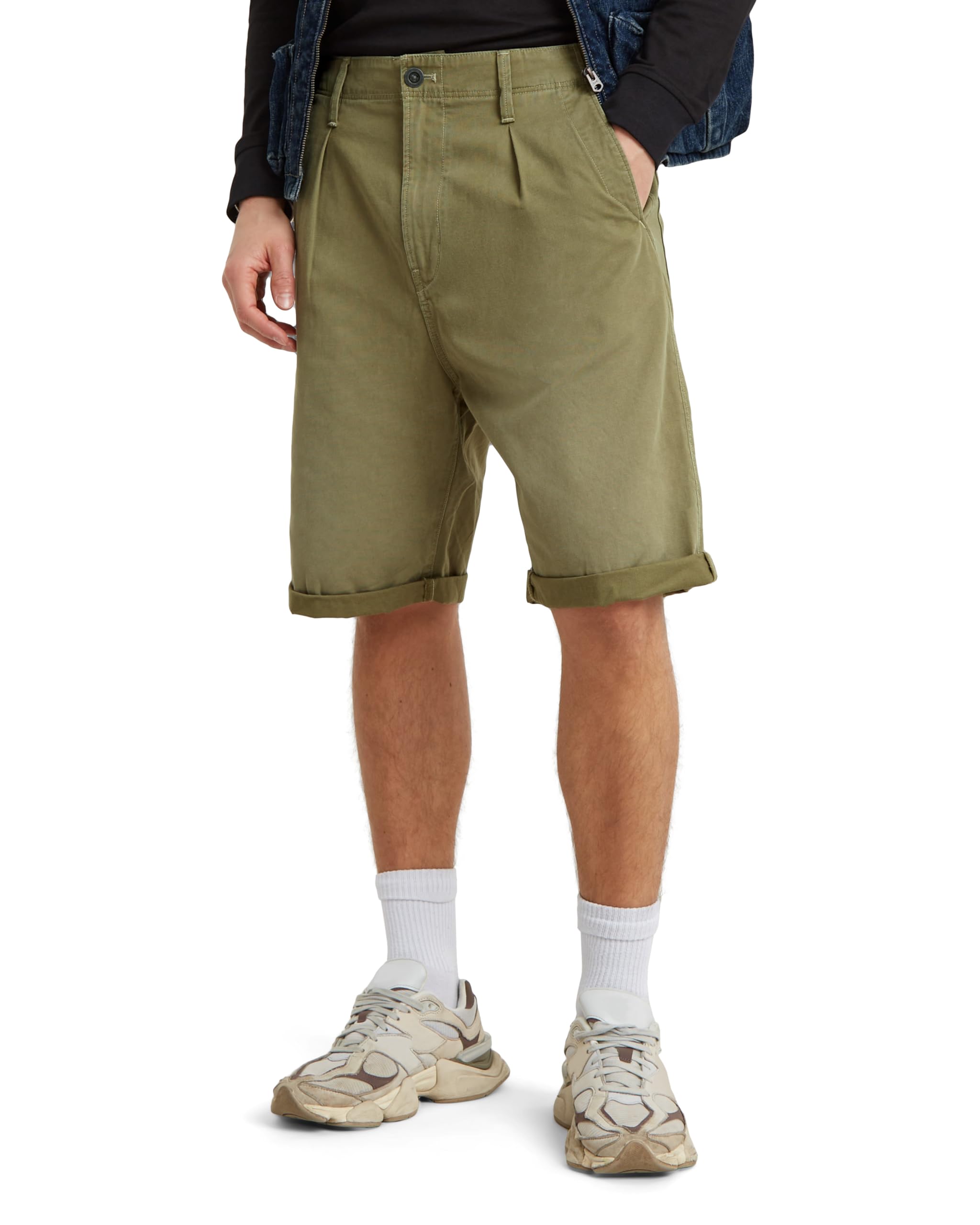 G-Star Men's Pleated Chino Shorts, Green (smoke olive D24544-C962-B212), 33