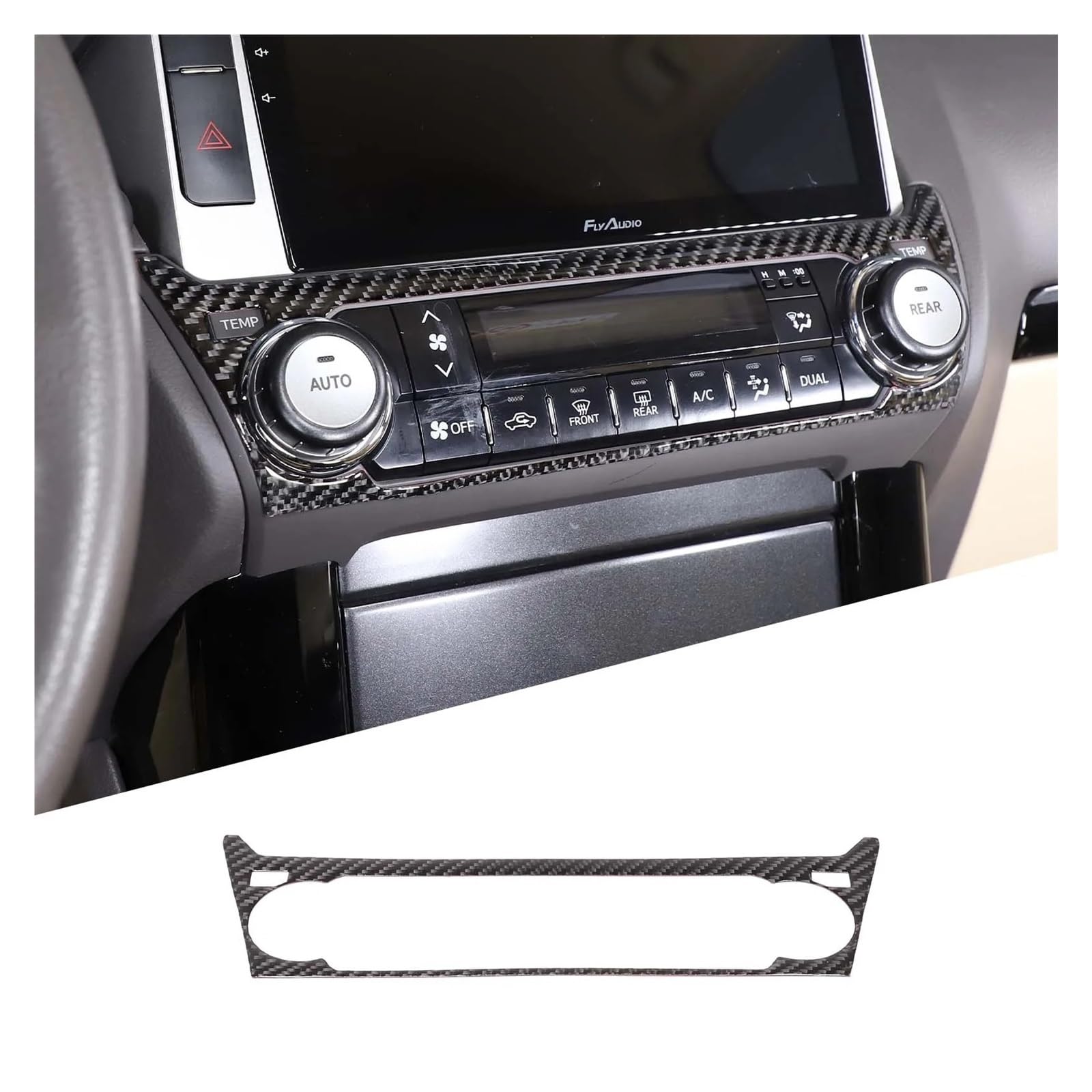Interior Mouldings for Toyota for Land for Cruiser for Prado FJ150 150 2010-2017 Car Interior Dashboard Panel Cover Trim Sticker Car Accessory(K)