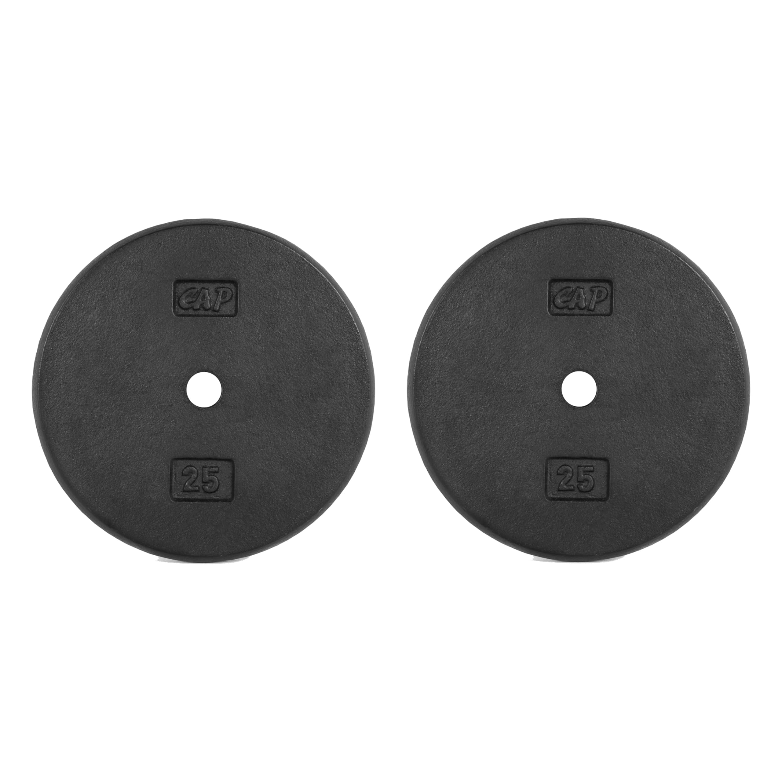 CAP Cast Iron Standard 1-Inch Weight Plates, Singles &amp; Sets