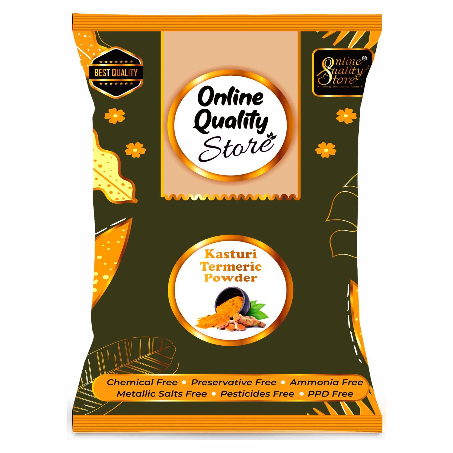 Online Quality Store Wild turmeric powder | Kasturi turmeric | kasturi haldi | Kasturi Manjal Wild Turmeric for All Type Skin Whitening musk turmeric Face 100% Natural | No Chemicals, No Preservatives, No Pesticides-400g