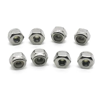 #4-40 UNC Nylon Insert Lock Nut, 18-8 Stainless Steel, Plain Pck of 100,by Fullerkreg