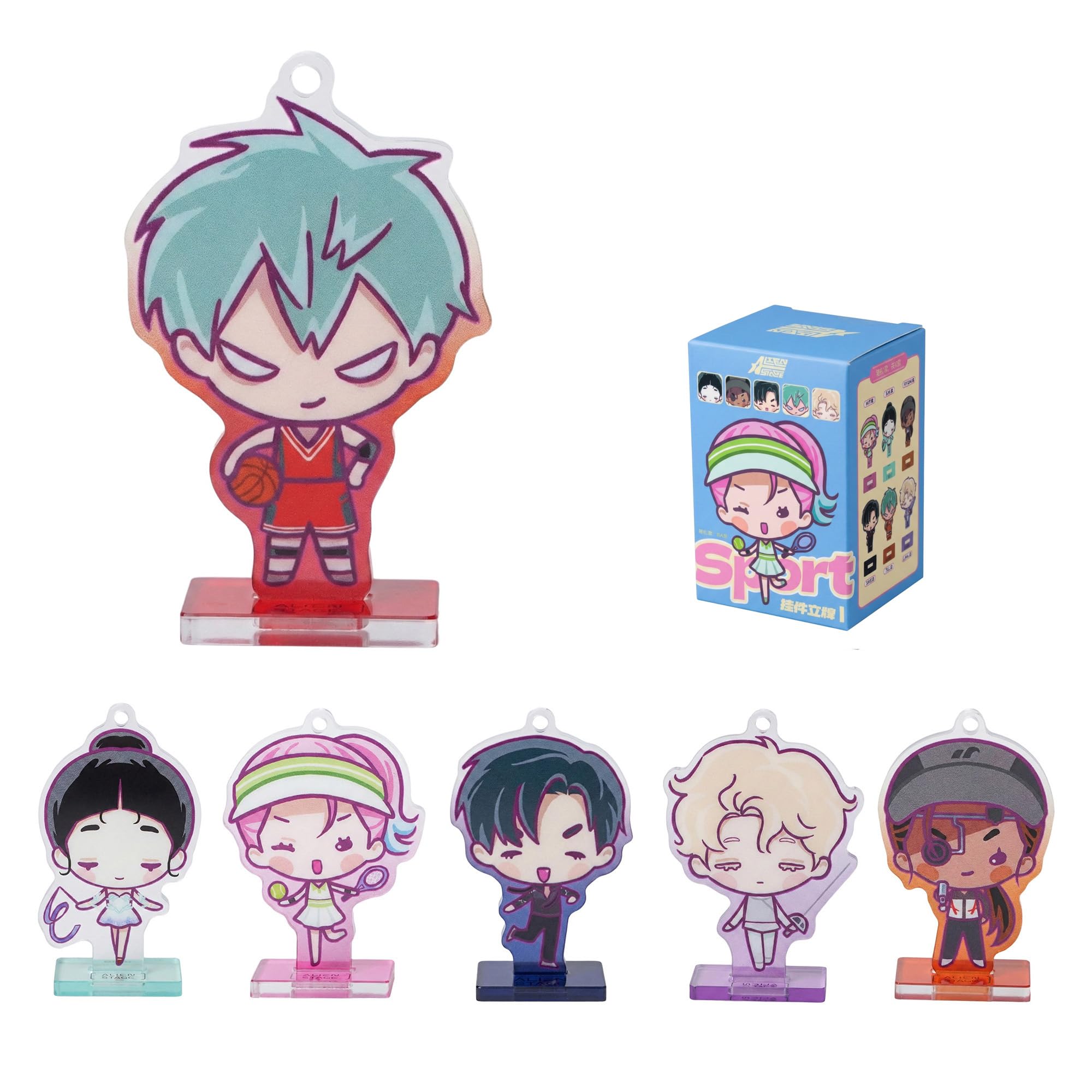 YJacuing Alien Stage Passion Love Series Blind Box Acryl Figur Schlüsselanhänger Offizielles ALNST 3rd Anniversary Merch