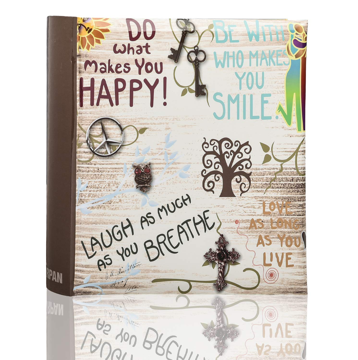 Arpan Large Slip In Memo Photo Album Holds 200 Photos 6'' x 4'' - Life Inspirational Slogans Photo Album