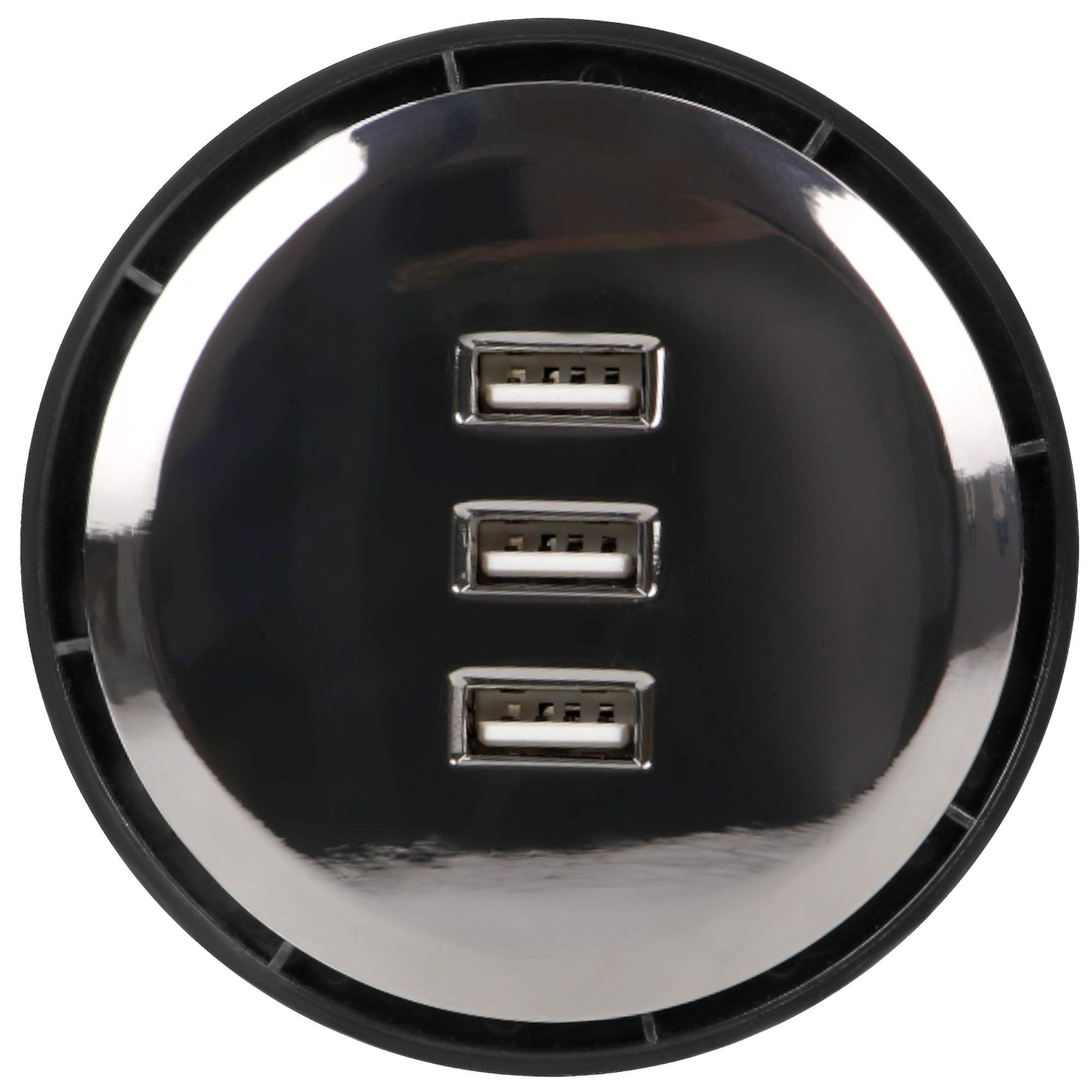 Orno OR-GM-9013/B - Hub USB con 3 Puertos USB para Carga por Cable, Color Negro
