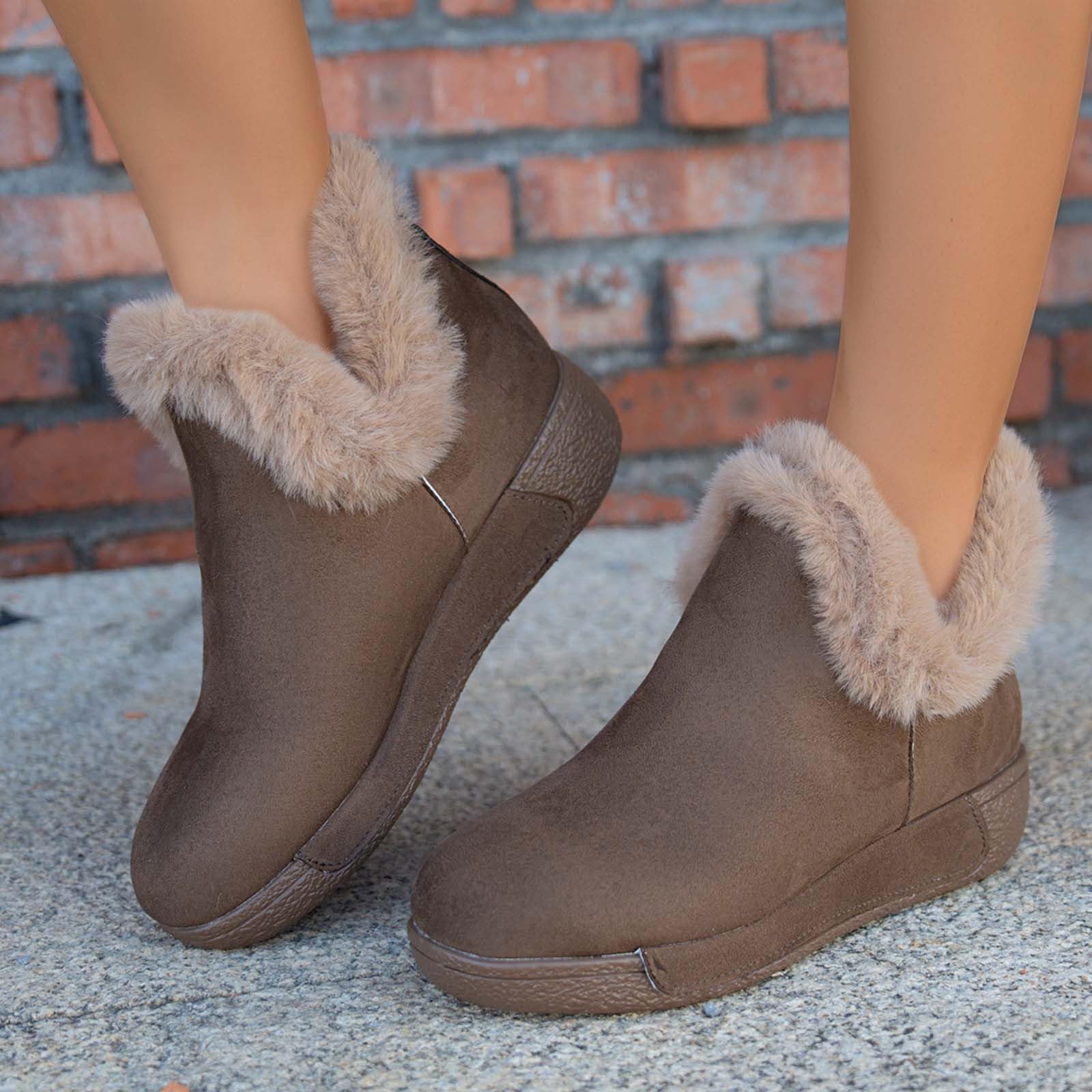 Generico Ciabatte Donna Invernali Pantofole Donna Invernali Ciabatta Invernale Tirolesi Peluche Calde Uomo Da Casa Babbucce Scarpe Con Pelo Pelose Memory Foam Chiuse Fluffy Ragazza 43 Antiscivolo
