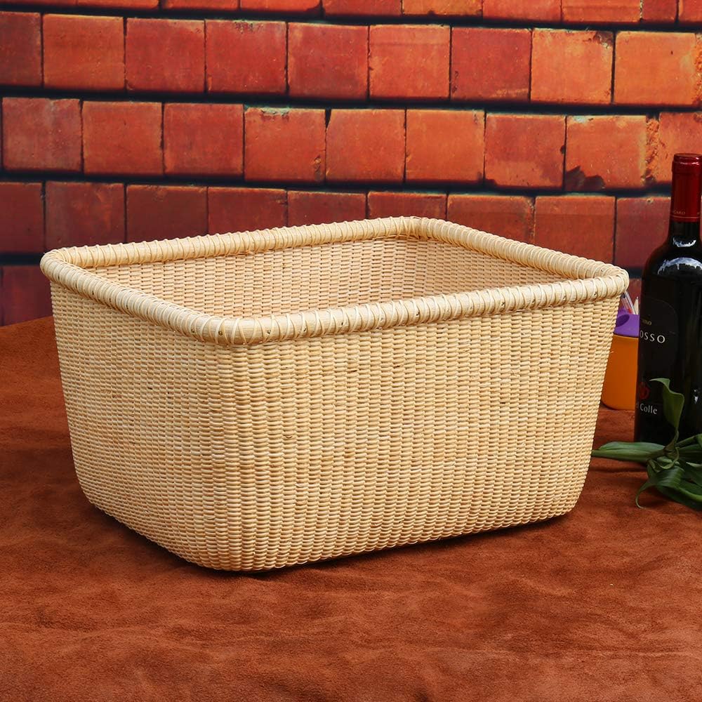 Basket Nantucket Basket Tea Fruit handicraft Storage Desktop Organizer Woven Rattan Handwoven rattanStorage Set with Lid for Shelves and Home Organizer Bins