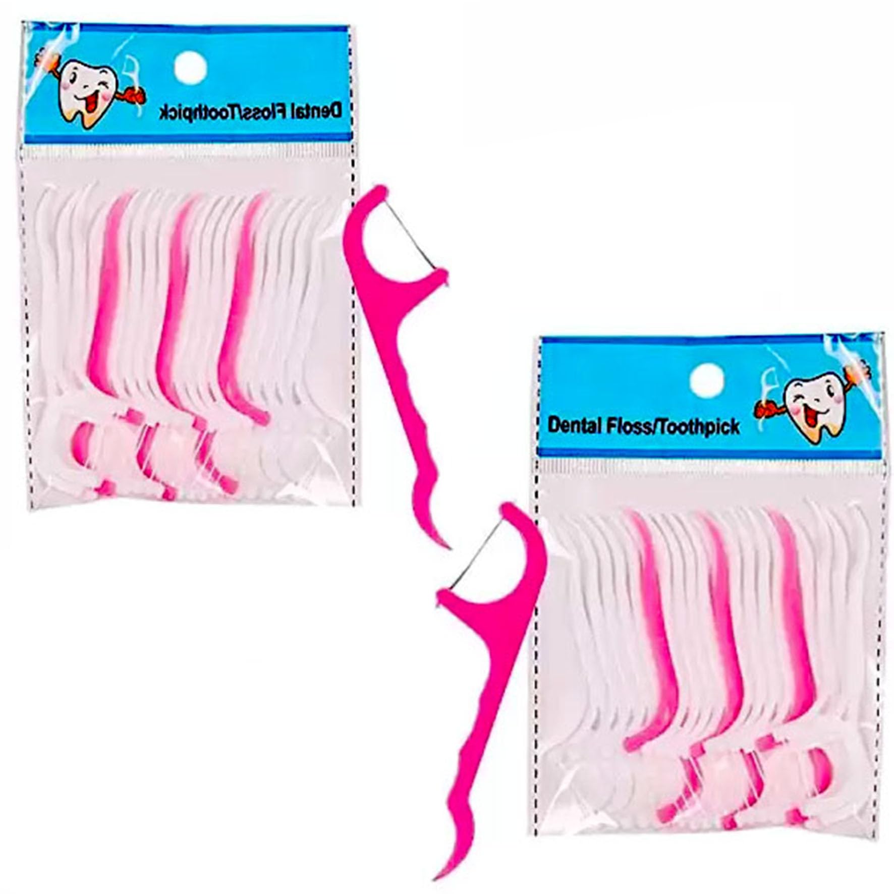 3 in 1 Dental Toothpick Cleaners Floss Picks 40 Pcs flosser with tongue cleaner and toothpick for fresh breath and healthy gums-image-2