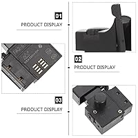 Vista 2 de Scicalife Interruptor de gatillo de taladro de mano, botón de bloqueo de control de velocidades de taladro eléctrico, 1 ud