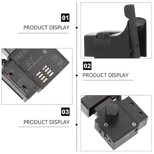 Miniatura 2 de Scicalife 1 interruptor de disparador de taladro de mano eléctrico de velocidad de control de botón
