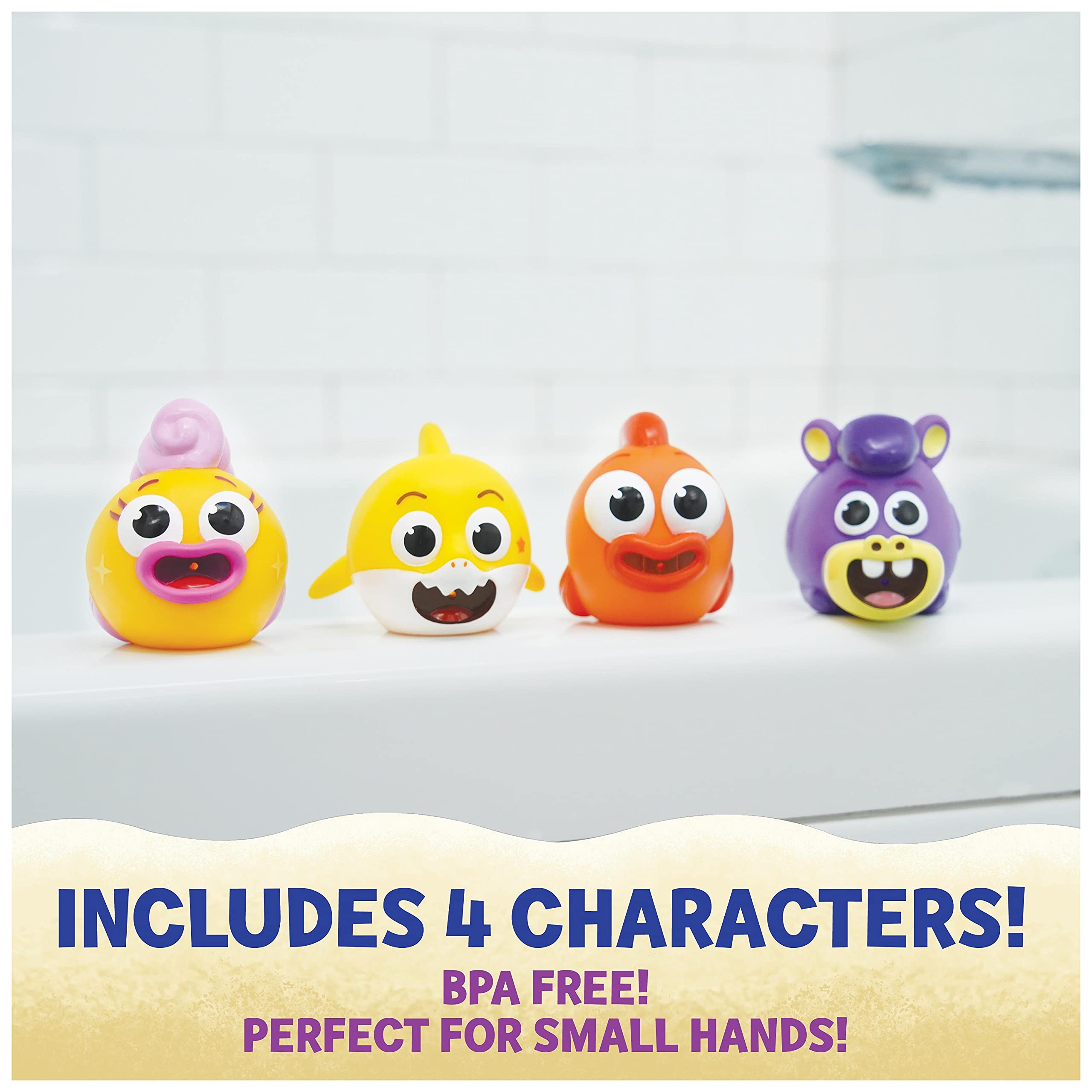 Wowwee Pinkfong Baby Shark Bath Squirt Toy 4 Pack Sho vrogue.co