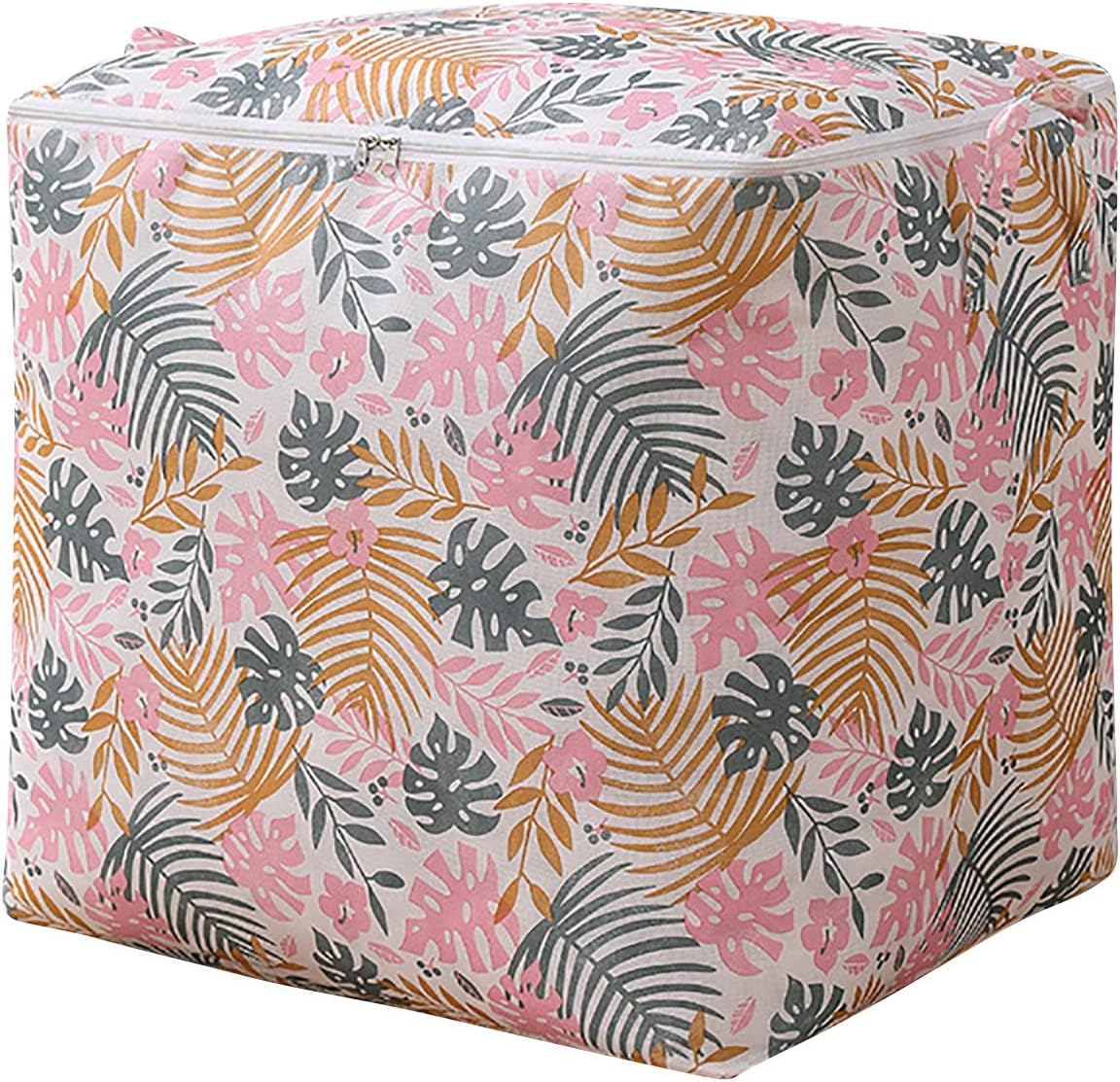 Fashion Printed Large Capacity Comforter Storage Bag, with Reinforced Handle
