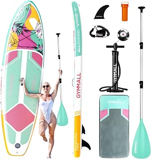 Stand Up Paddling Board, Aufblasbares Sup Board für Erwachsene und Jugendliche aller Könnensebenen, Blow Up Paddleboards mit breitem, rutschfestem Deck, Premium Zubehör und Aufbewahrungstasche