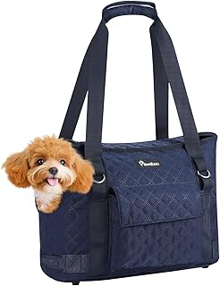Pawaboo Hundetasche Tragetasche für Kleine Hunde mit Tasche, Hunde und Welpen Tragetasche Träger, Hundetransporter Weich Seiten für Welpe Katze Kaninchen, Welpentragetasche unter 11 LBS, Marineblau product image